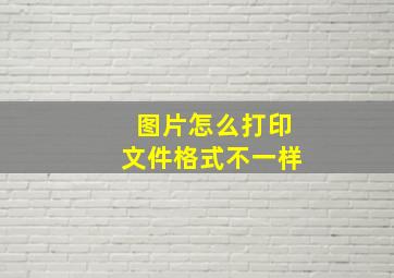 图片怎么打印文件格式不一样