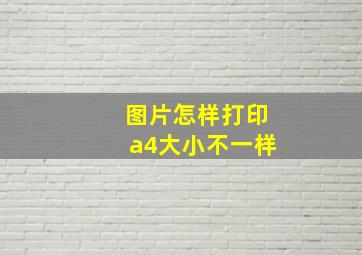 图片怎样打印a4大小不一样