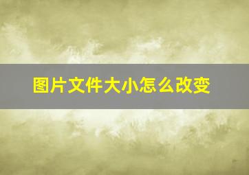 图片文件大小怎么改变