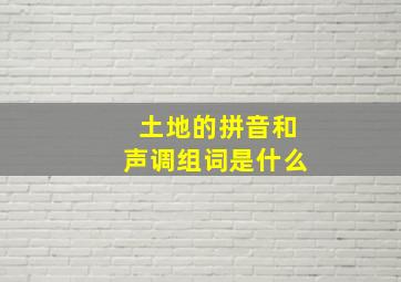 土地的拼音和声调组词是什么