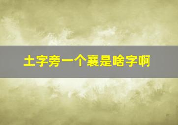 土字旁一个襄是啥字啊