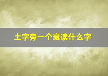 土字旁一个襄读什么字