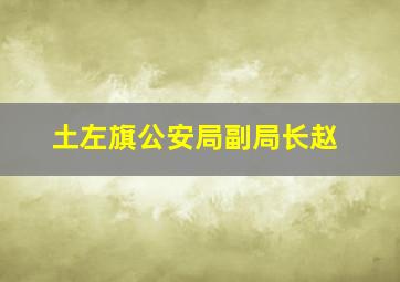 土左旗公安局副局长赵