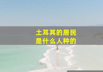 土耳其的居民是什么人种的