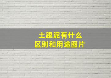 土跟泥有什么区别和用途图片