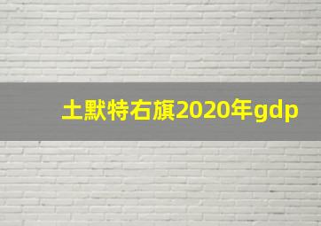 土默特右旗2020年gdp