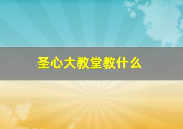 圣心大教堂教什么