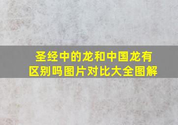 圣经中的龙和中国龙有区别吗图片对比大全图解