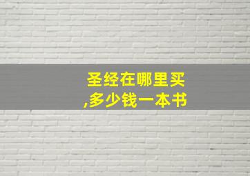 圣经在哪里买,多少钱一本书