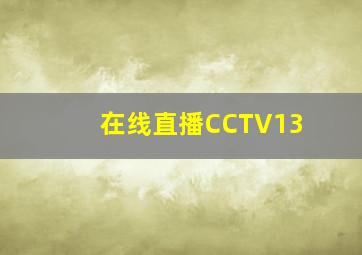 在线直播CCTV13