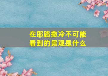 在耶路撒冷不可能看到的景观是什么