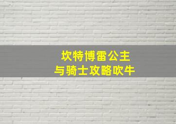 坎特博雷公主与骑士攻略吹牛