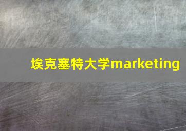 埃克塞特大学marketing