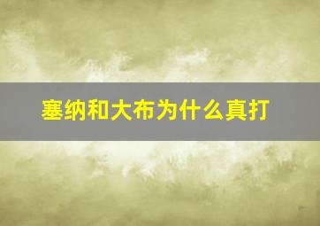 塞纳和大布为什么真打