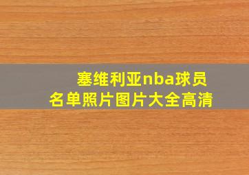 塞维利亚nba球员名单照片图片大全高清