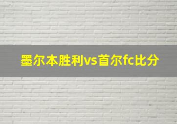 墨尔本胜利vs首尔fc比分