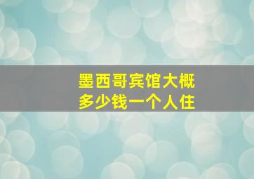 墨西哥宾馆大概多少钱一个人住