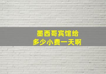 墨西哥宾馆给多少小费一天啊