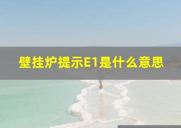 壁挂炉提示E1是什么意思