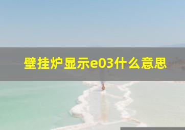 壁挂炉显示e03什么意思