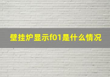 壁挂炉显示f01是什么情况