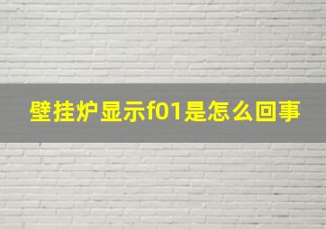 壁挂炉显示f01是怎么回事