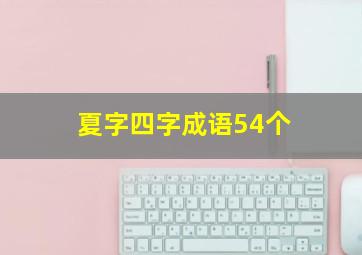 夏字四字成语54个