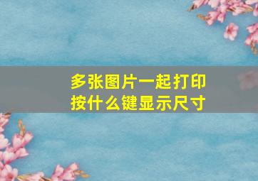 多张图片一起打印按什么键显示尺寸