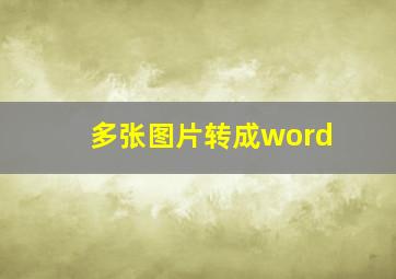 多张图片转成word