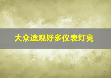 大众途观好多仪表灯亮