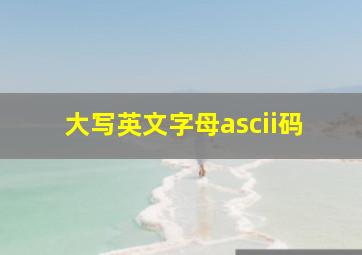 大写英文字母ascii码