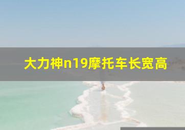 大力神n19摩托车长宽高