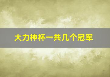 大力神杯一共几个冠军