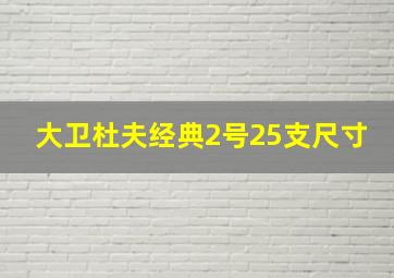 大卫杜夫经典2号25支尺寸