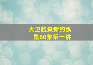 大卫鲍森新约纵览60集第一讲