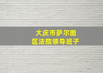 大庆市萨尔图区法院领导班子