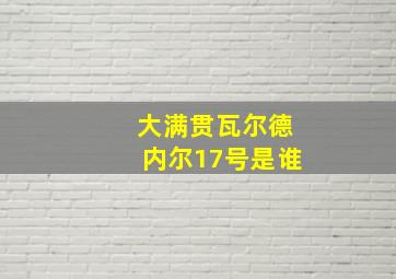 大满贯瓦尔德内尔17号是谁