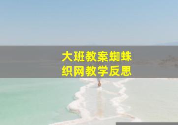 大班教案蜘蛛织网教学反思