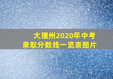 大理州2020年中考录取分数线一览表图片