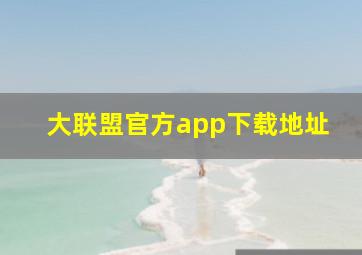 大联盟官方app下载地址