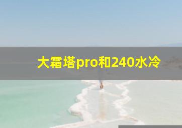 大霜塔pro和240水冷