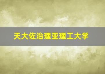 天大佐治理亚理工大学