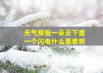 天气预报一朵云下面一个闪电什么意思啊