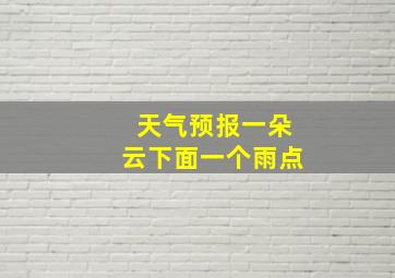 天气预报一朵云下面一个雨点