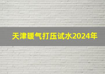 天津暖气打压试水2024年