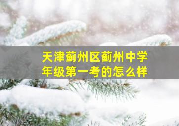 天津蓟州区蓟州中学年级第一考的怎么样