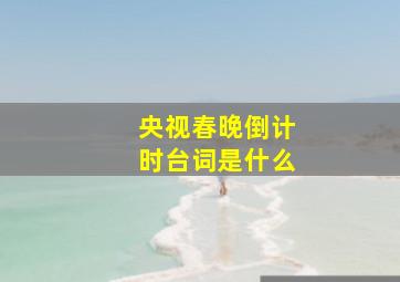 央视春晚倒计时台词是什么