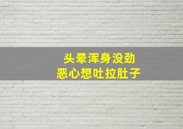 头晕浑身没劲恶心想吐拉肚子