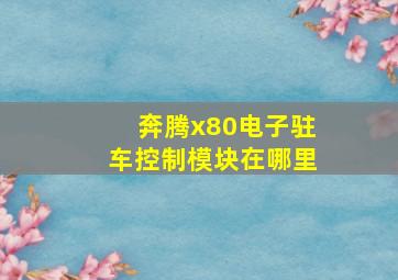 奔腾x80电子驻车控制模块在哪里