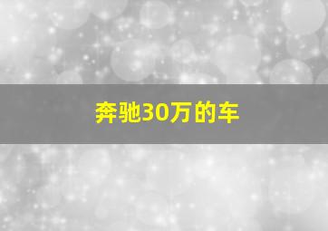 奔驰30万的车